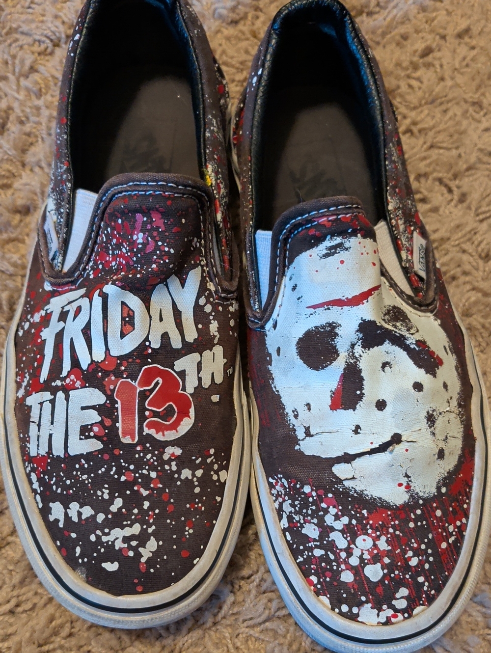 Vans House Of Terror Limited Edition Friday the 13th Graphic Slip-On Sneakers